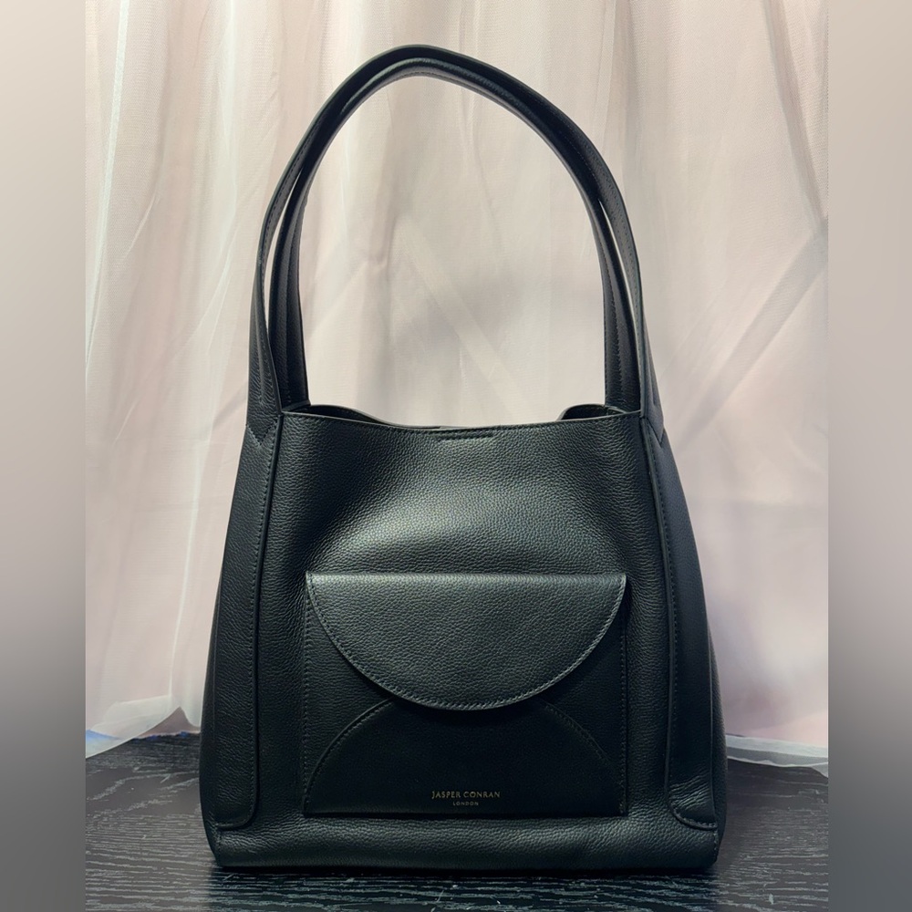 Black Leather Shoulder Bag